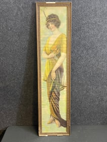 1914 Pabst Extract Alfred Everitt Orr Victorian Lady Original Framed Yardlong Print
