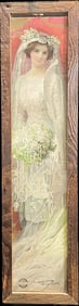 1917 The National Stockman & Farmer Bride Original Victorian Lady Yardlong Print