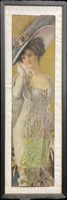 1910 Framed Forbes Pompeian Beauty Victorian Lady Print
