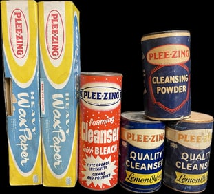Lot 6 Plee- Zing General Store NOS Powder, Cleanser & Waxpaper