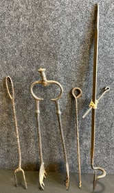 Early 19th Century Lot 4 Wrought Iron Utensils