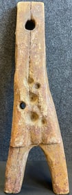Mid 19th Century AAFA Bittersweet Red Painted Primitive Bootjack