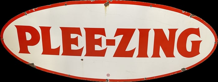 Plee-Zing Single Sided Porcelain General Grocery Store Single Sided Porcelain 6' Sign