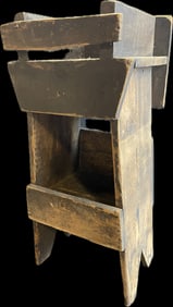 Early 1900s Primitive Makedo Cobbers Stand w/ Bootjack Legs