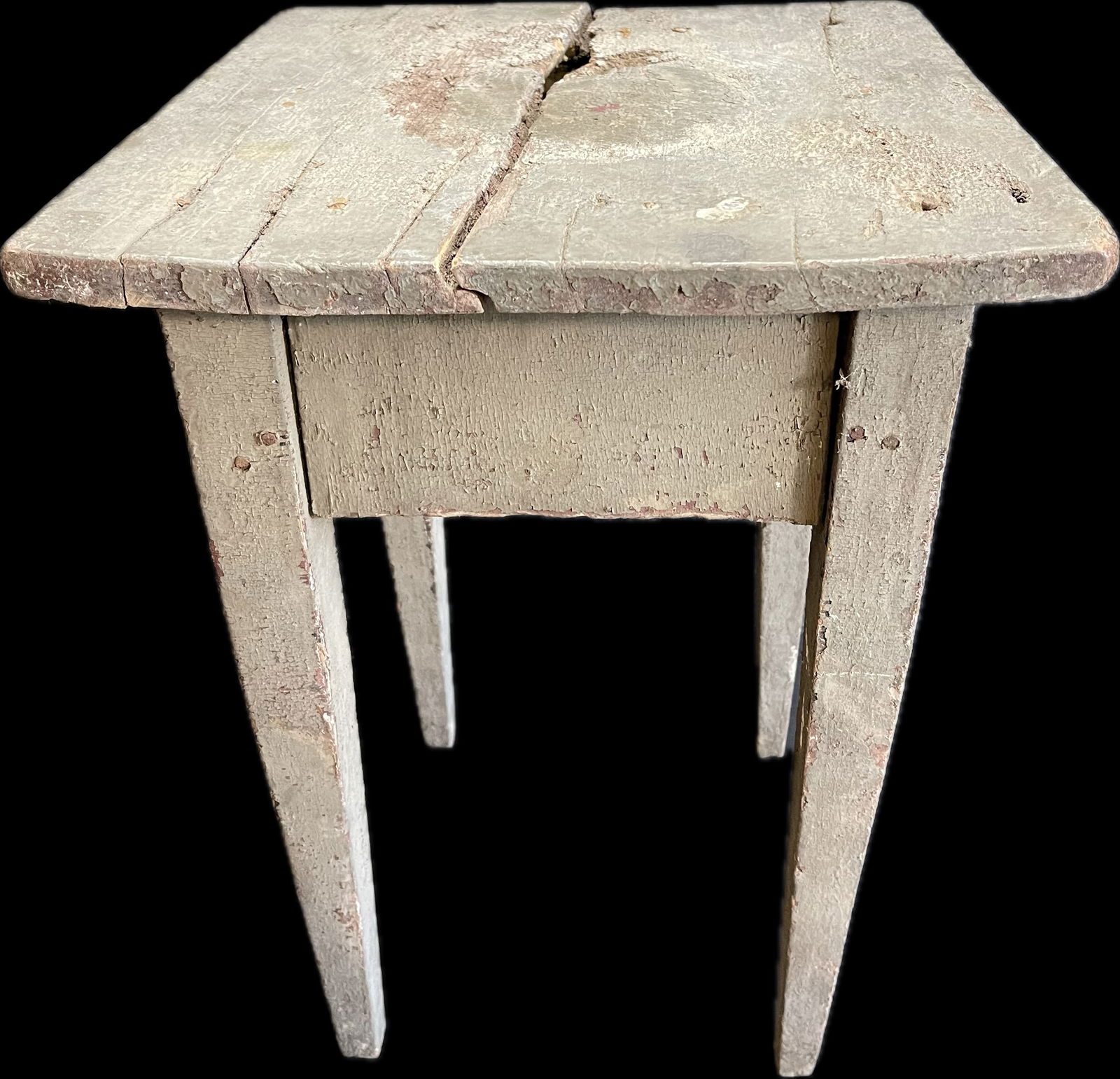 Antique 19th Century Grey Painted 22" Tall Farm Scrub Table (1 of 6)