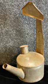 Antique 19th Century Tinsmith Whale Oil Hanging Candlestick