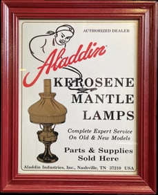 Vtg  Aladdin Kerosene Mantle Lamps Framed Print