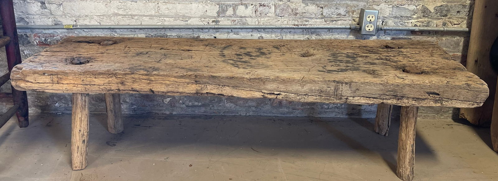 Incredible 5' Hog Slaughtering Primitive 19th Century Table Bench (1 of 6)