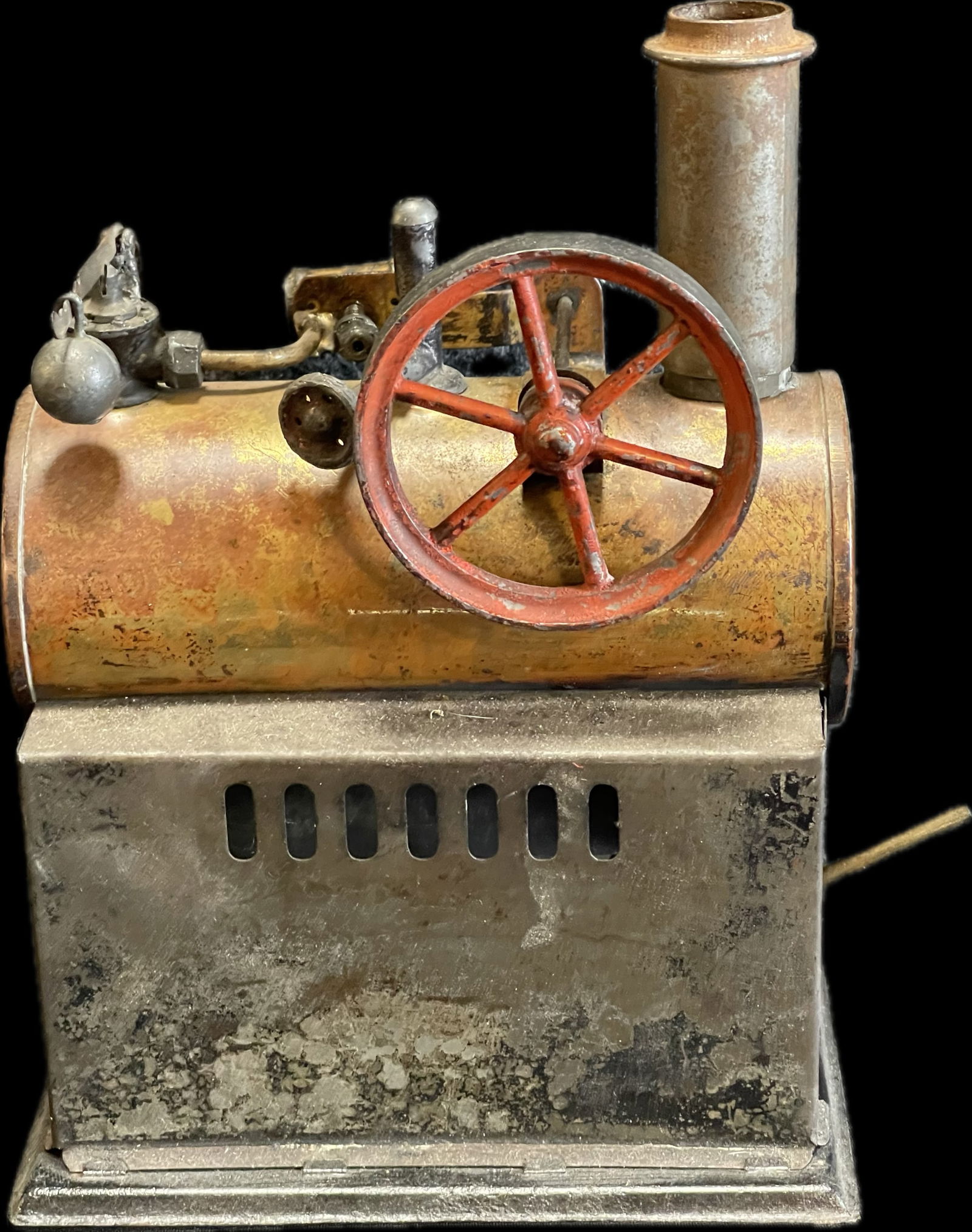 Unmarked Early 1920s Tin Metal Steam Engine Toy (1 of 9)
