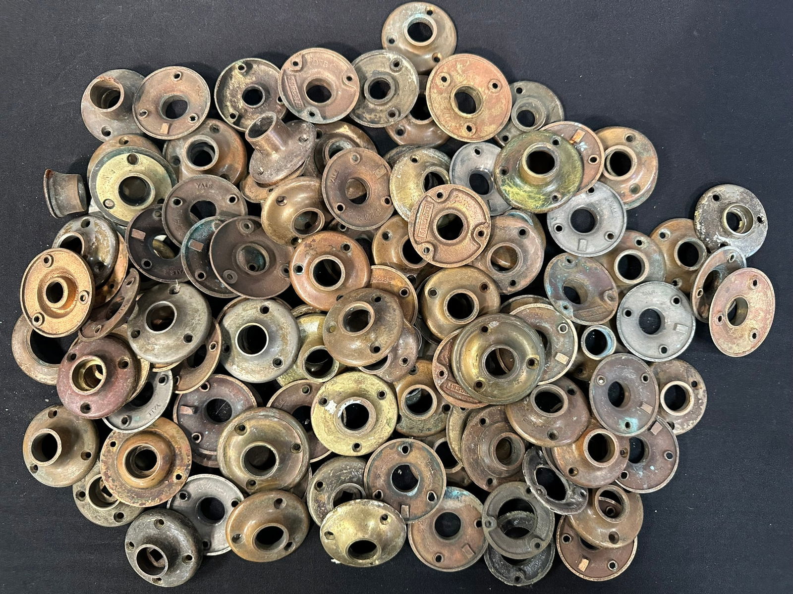 Lot 107 + 1.75"-2.25" Victorian Era Door Knob Escutcheons (1 of 3)