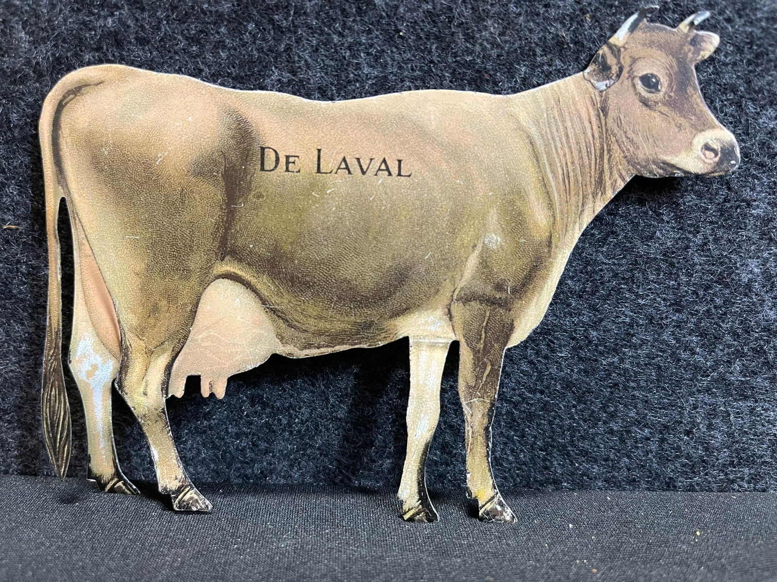 Antique Tin Litho Jersey  Cow Advertising Souvenir Sign (1 of 4)