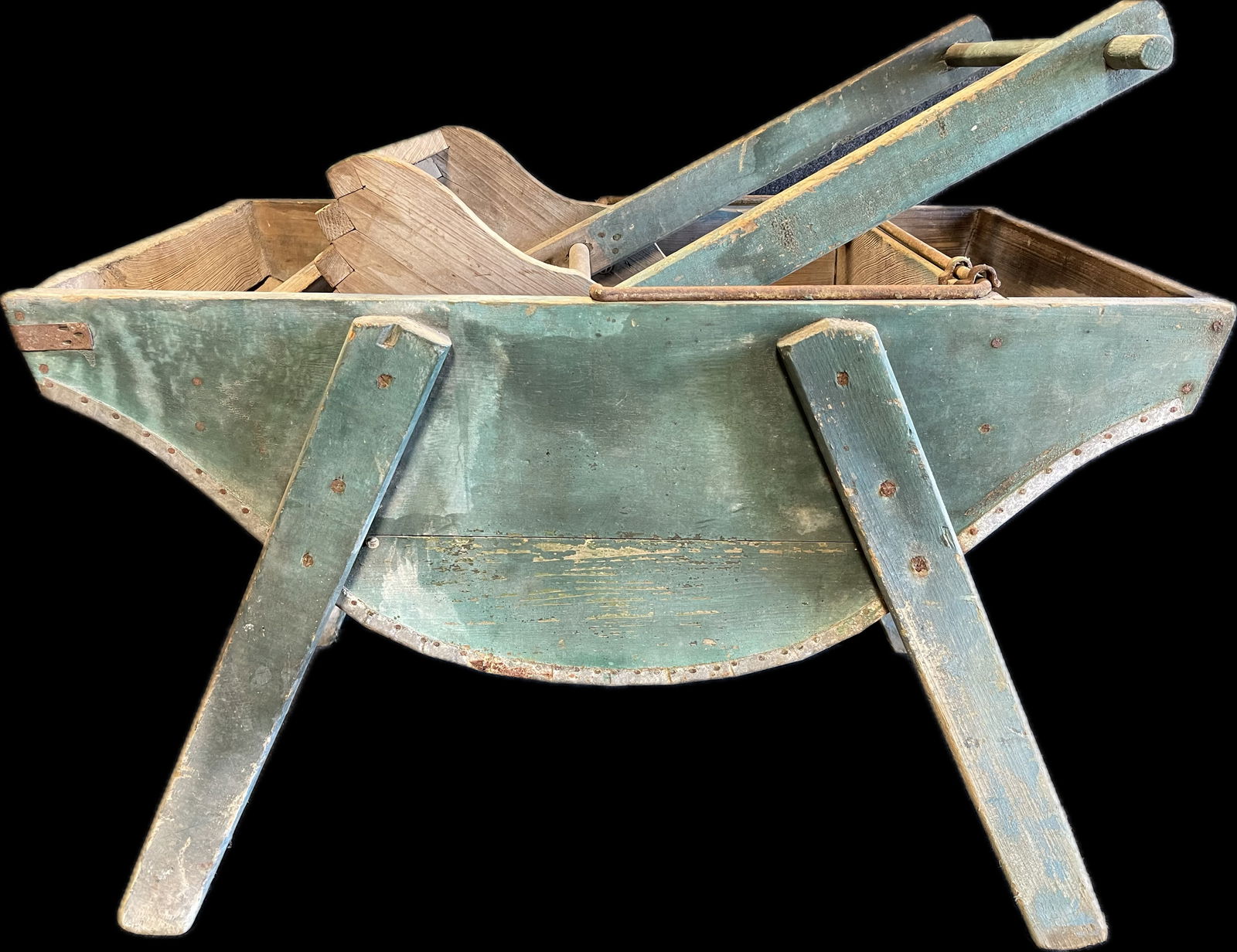 Late 19th Century Green Painted Washing Machine (1 of 7)