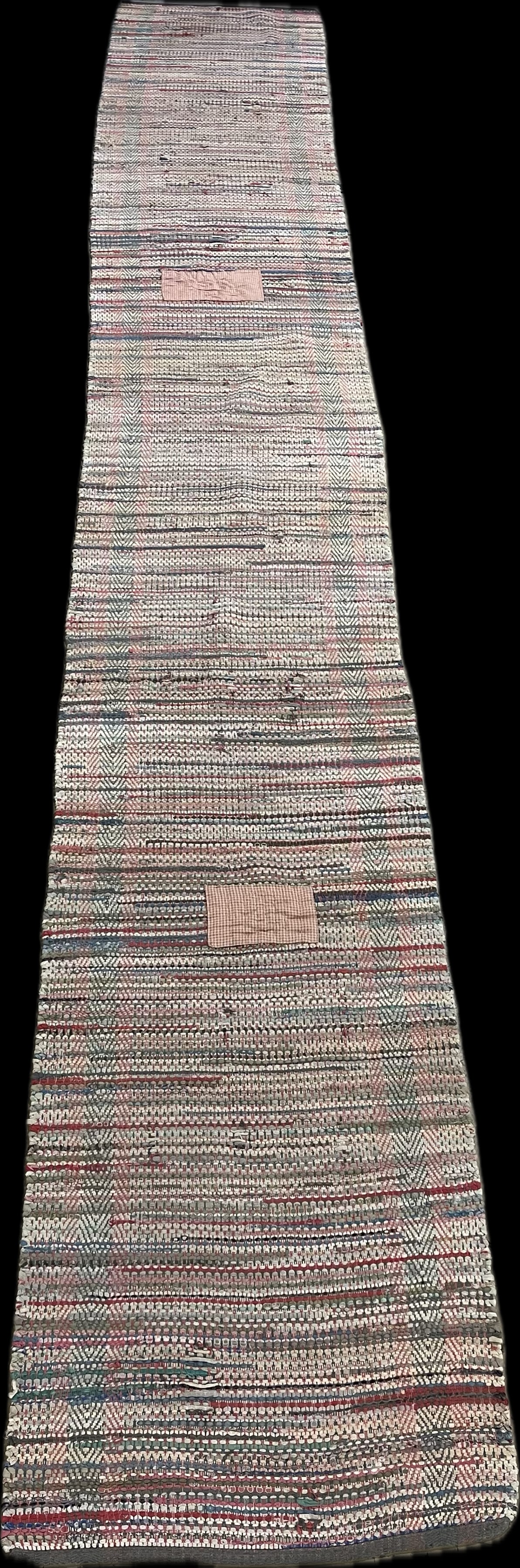 Pair Early Braided Rag Rugs Large  8'x12' & 15.5' Runner (1 of 17)