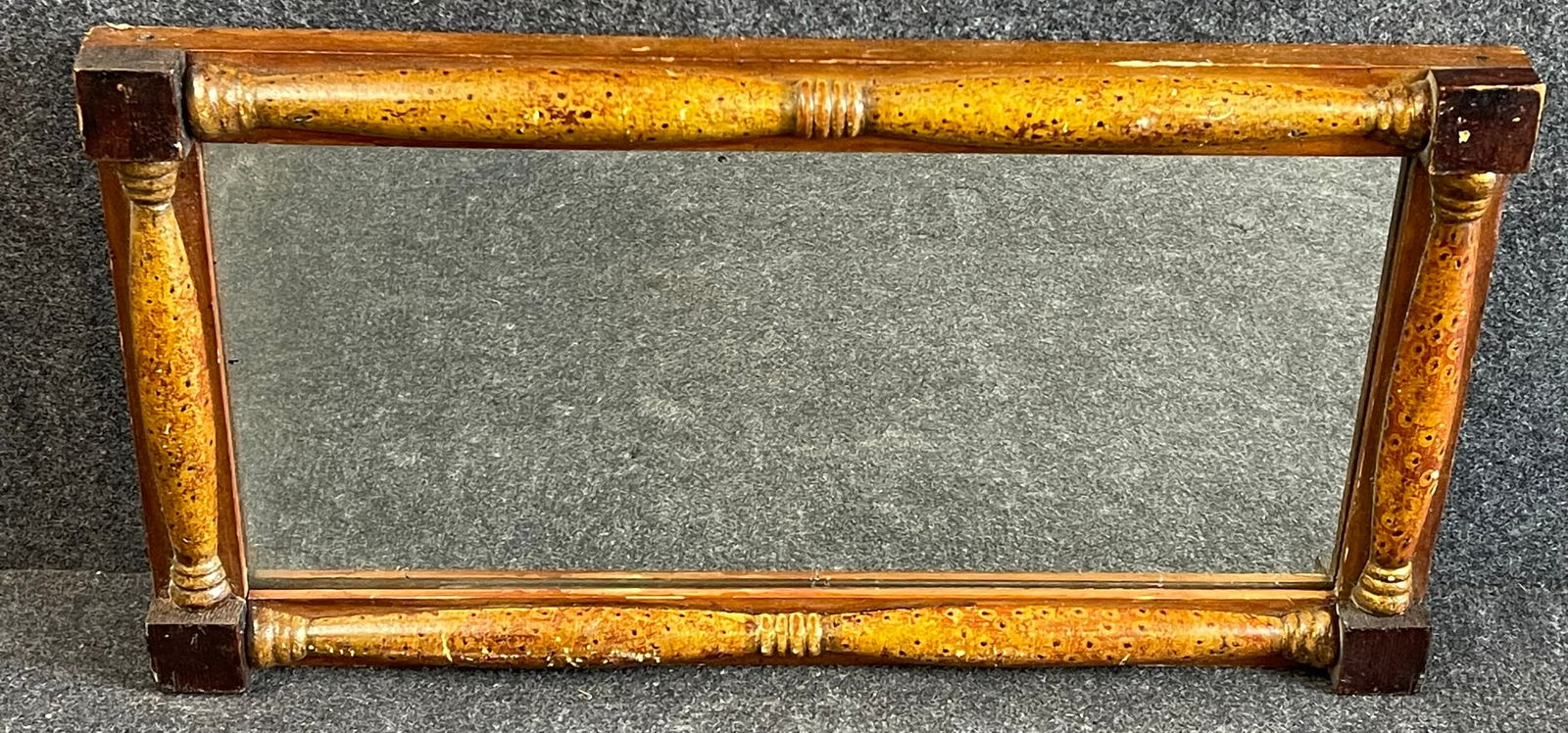 19th Century Federal Style Grain Painted Hallway Mirror (1 of 8)