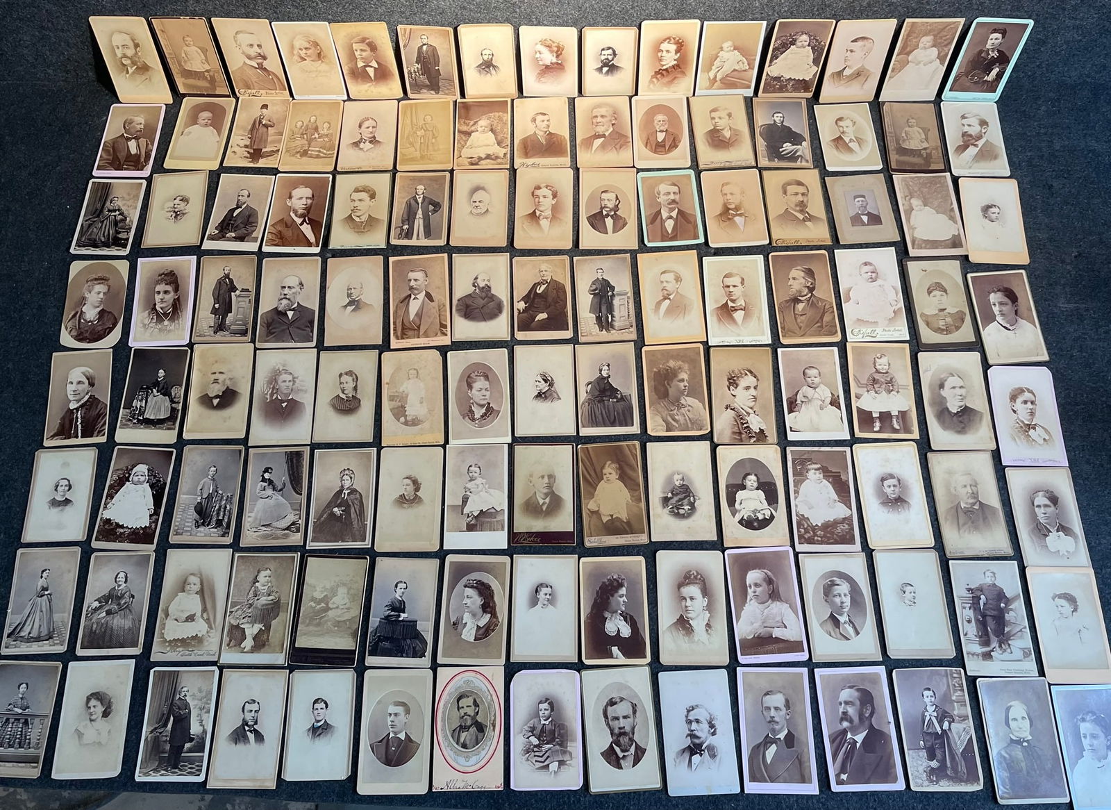 Antique Victorian Era Lot 120 CDV Photos Kids Men Woman Headshots (1 of 10)