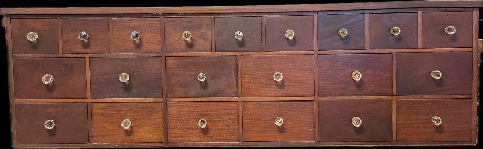 21 Drawer Mahogany Finish Antique Apothecary Cabinet (1 of 10)