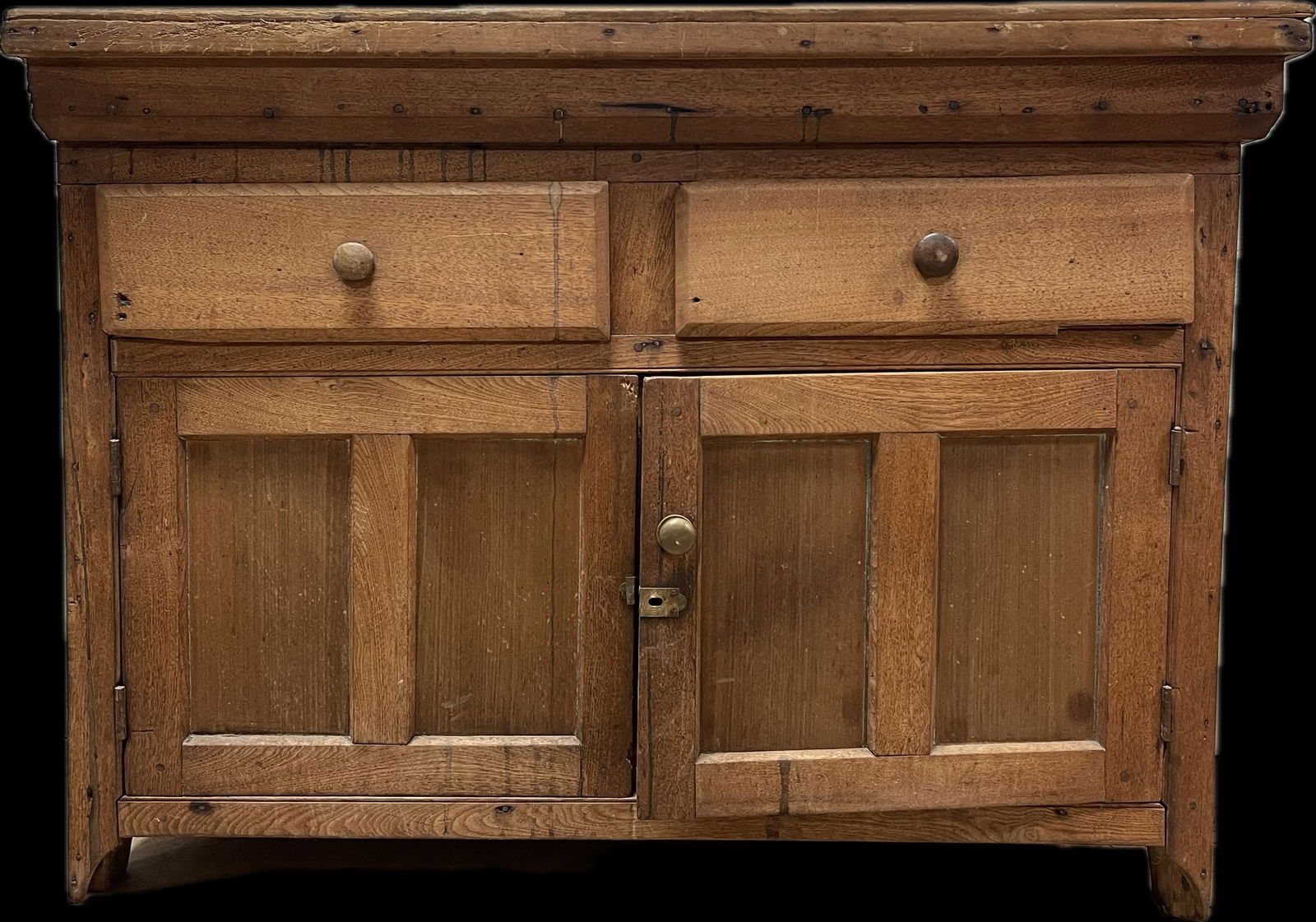 Wonderful  2 Door 2 Drawer Late 19th Century Galvanized Lined Primitive Dry Sink (1 of 17)