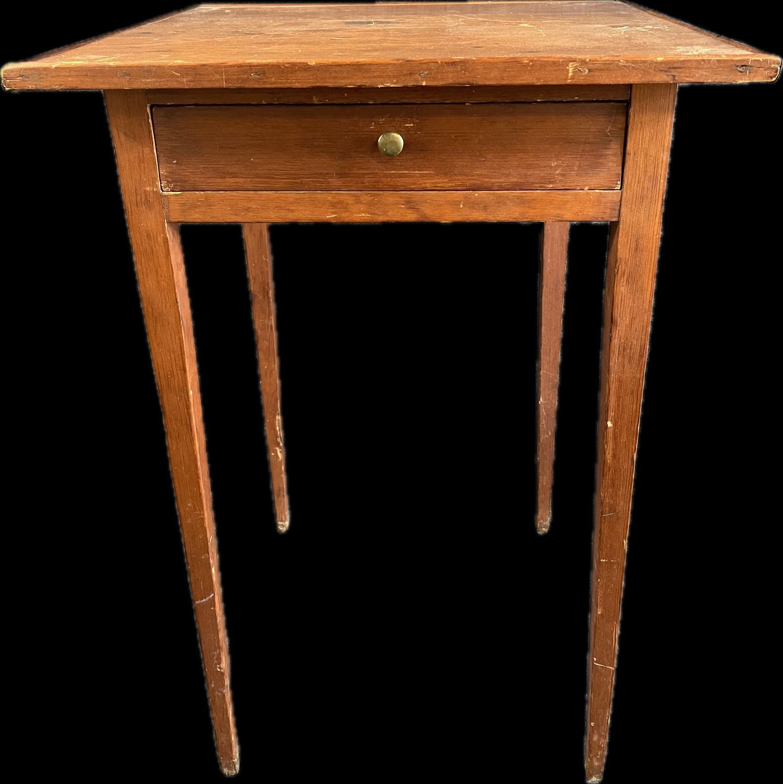 Antique Single Drawer 19th Century Sheridan Style Side Table (1 of 12)