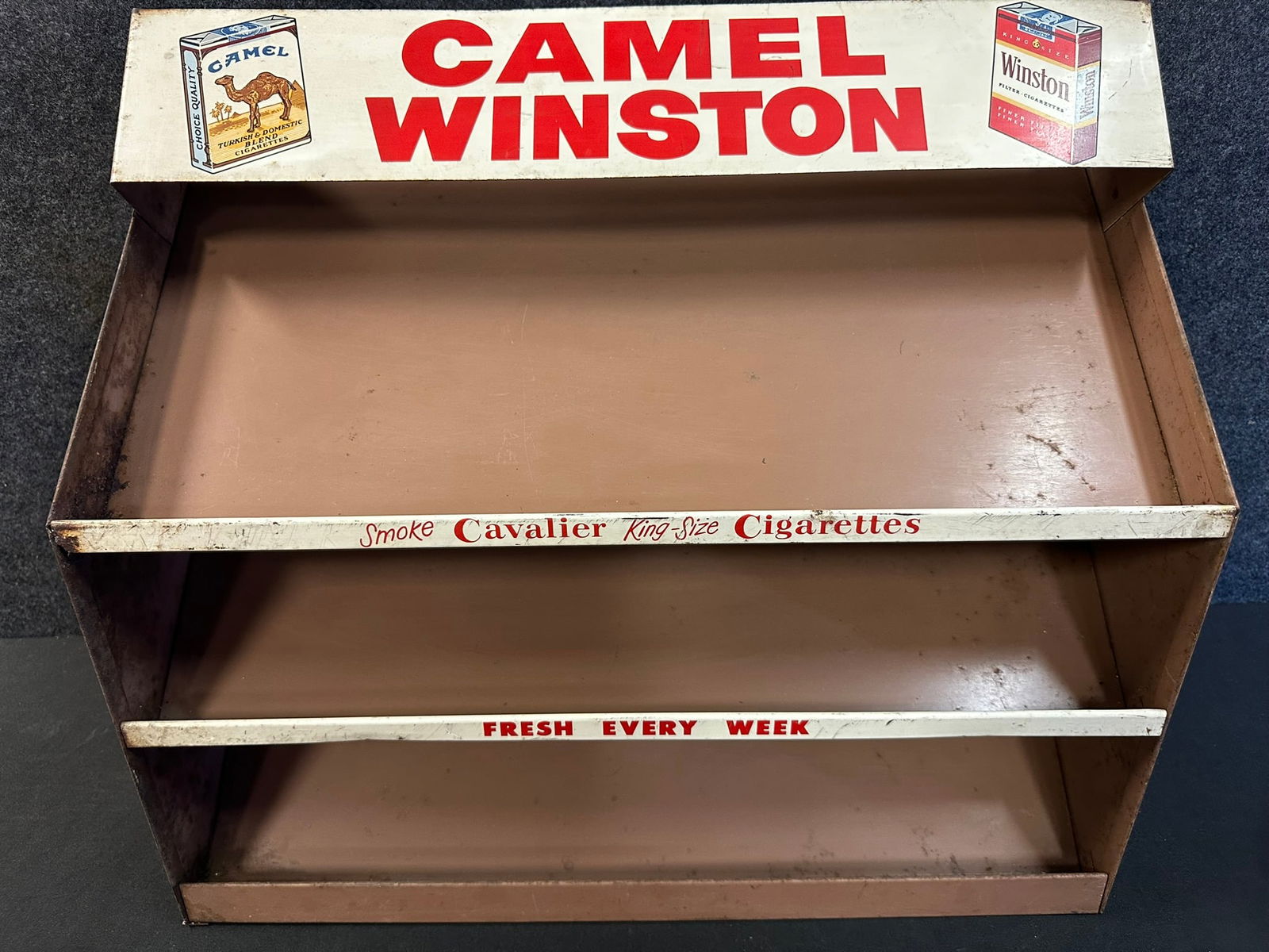Camel Winston Metal Cigarette Store Display Advertising Shelf (1 of 6)