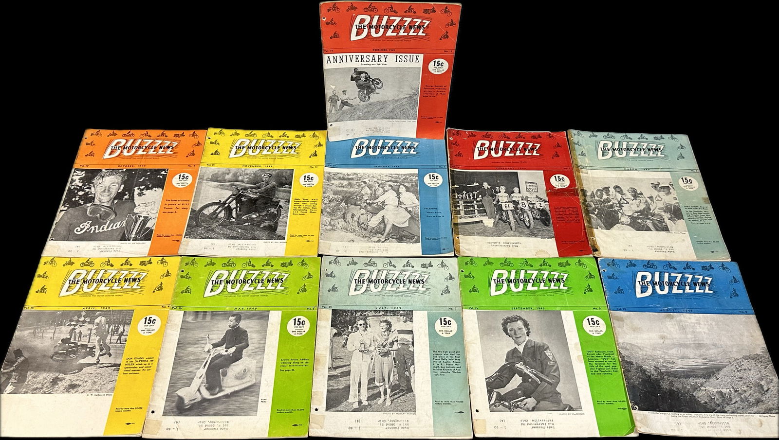 Lot 11 Original 1949 BUZZZZ The Motorcycle News Magazine Publication (1 of 6)