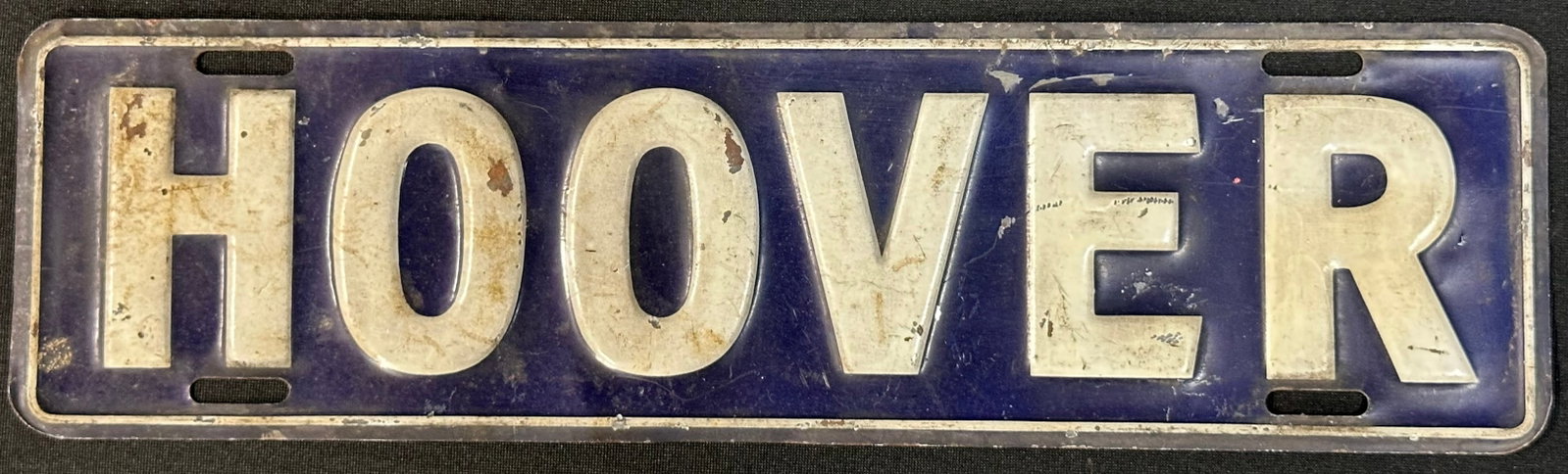 Hoover Embossed Presidential Embossed Metal License Plate Topper: 12" x 3.5"