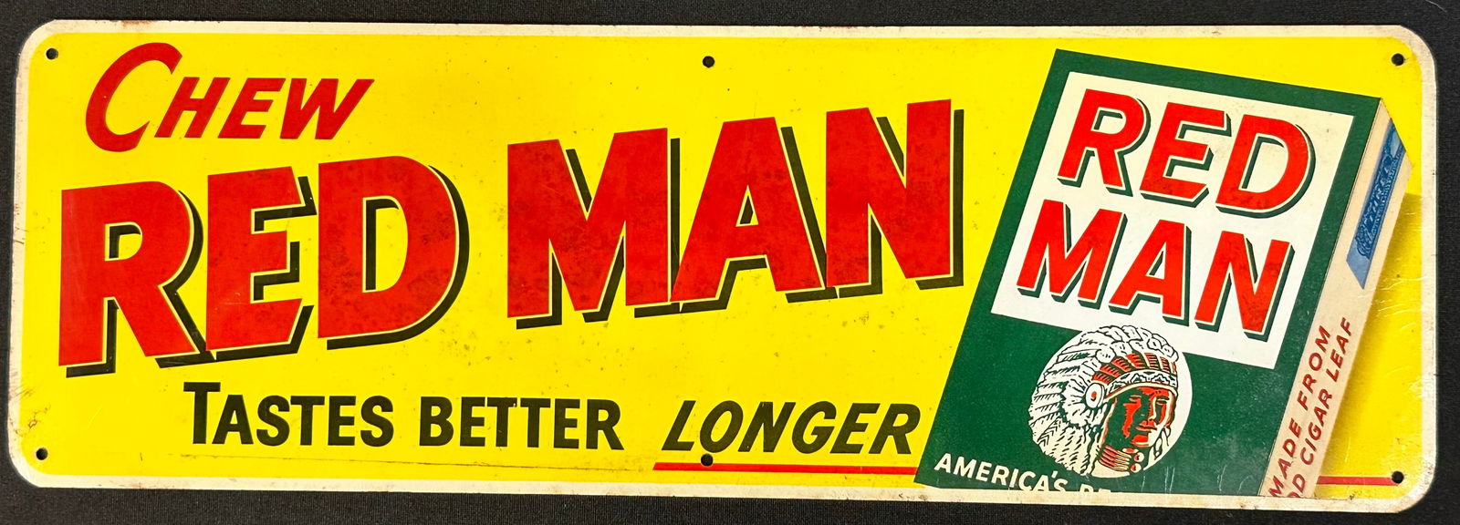 Np Lajoie Chew Red Devil Tobacco Advertising Sign