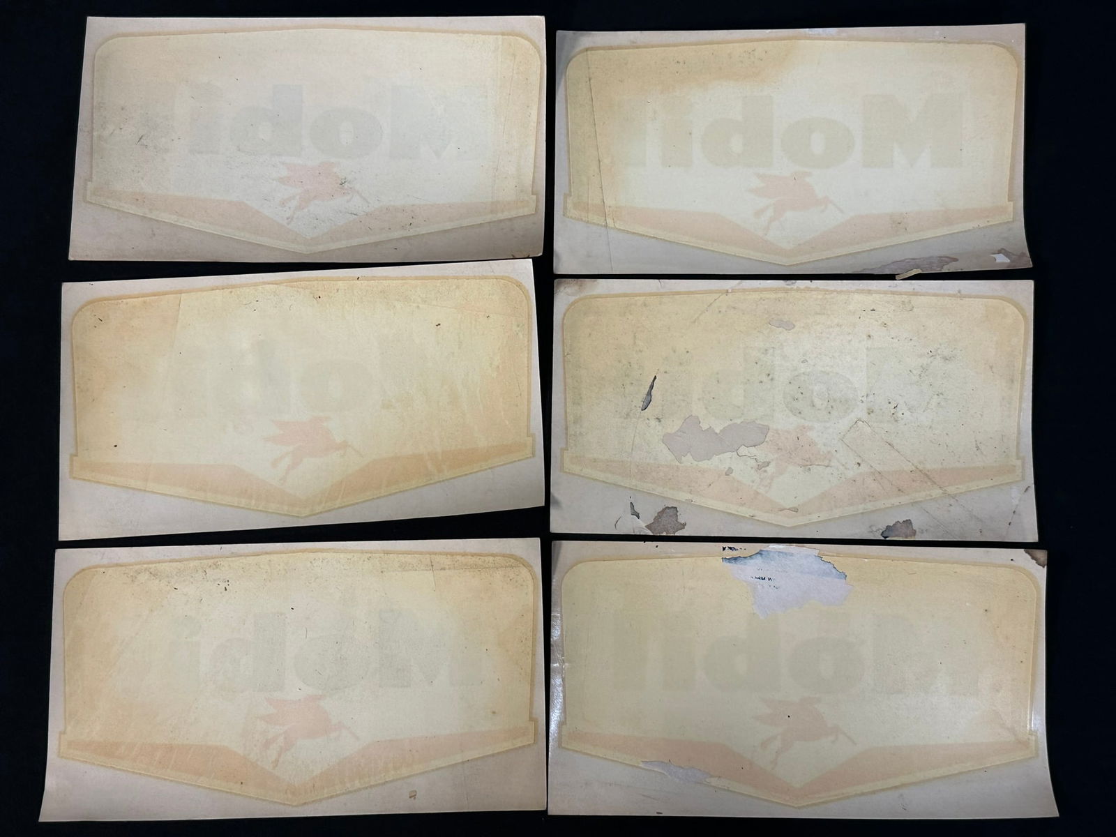 Lot 6 1963 Mobil Gas Pump Water Transfer Decals NOS (1 of 4)