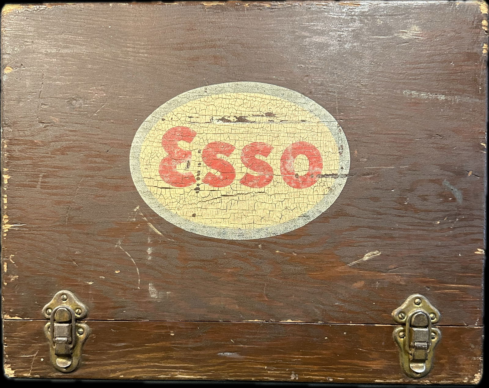 Esso Service Station Wooden Filing Cabinet Sales Receipt Box (1 of 10)
