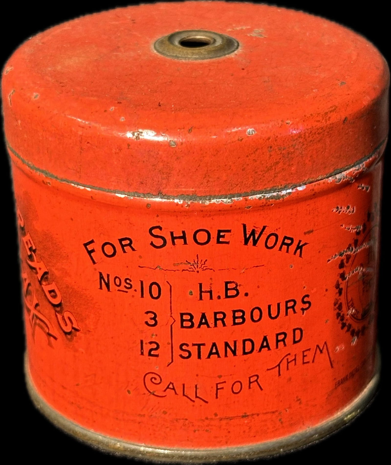 Barbour's Irish For Harness Work Metal Advertising String Holder (1 of 8)