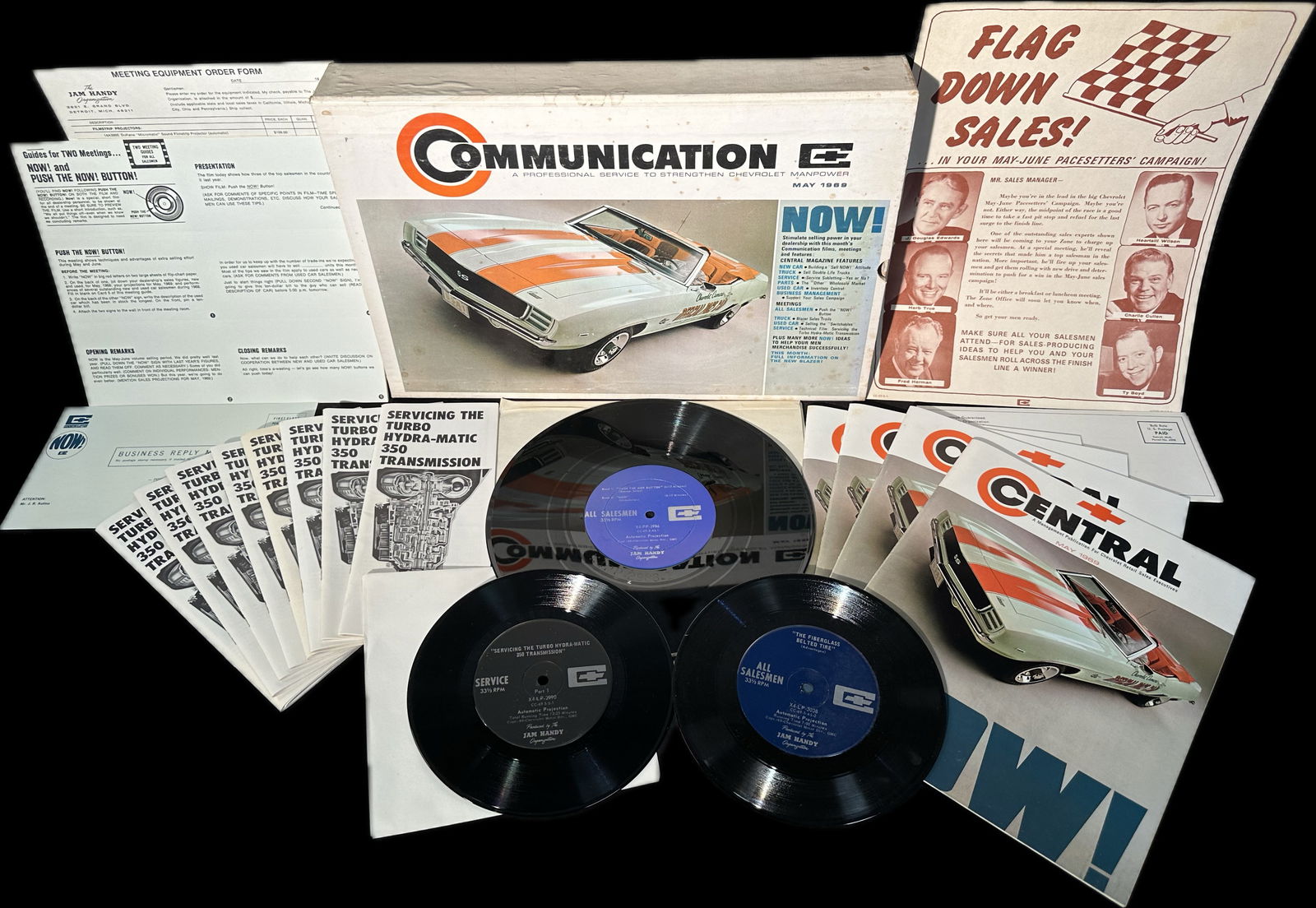 Rare May 1969 Chevy Communication Dealer Kit Indy 500 Camaro Pace Car (1 of 20)