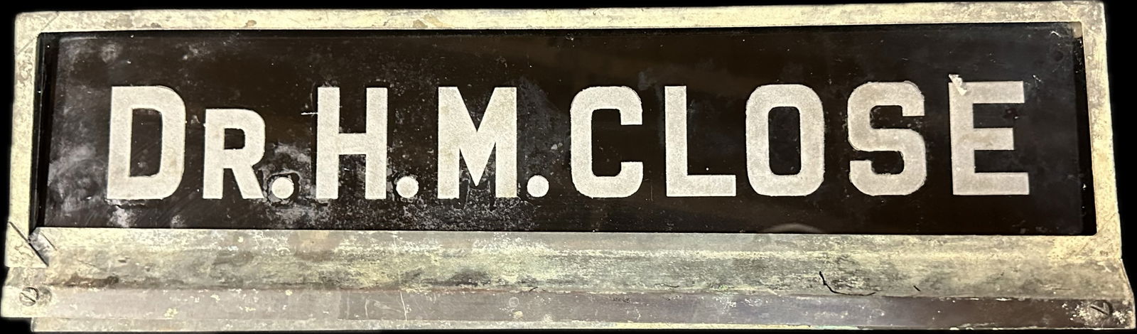 Dr. H. M. Close 1920s-30s Reverse Painted Glass Doctor Office Sign (1 of 7)