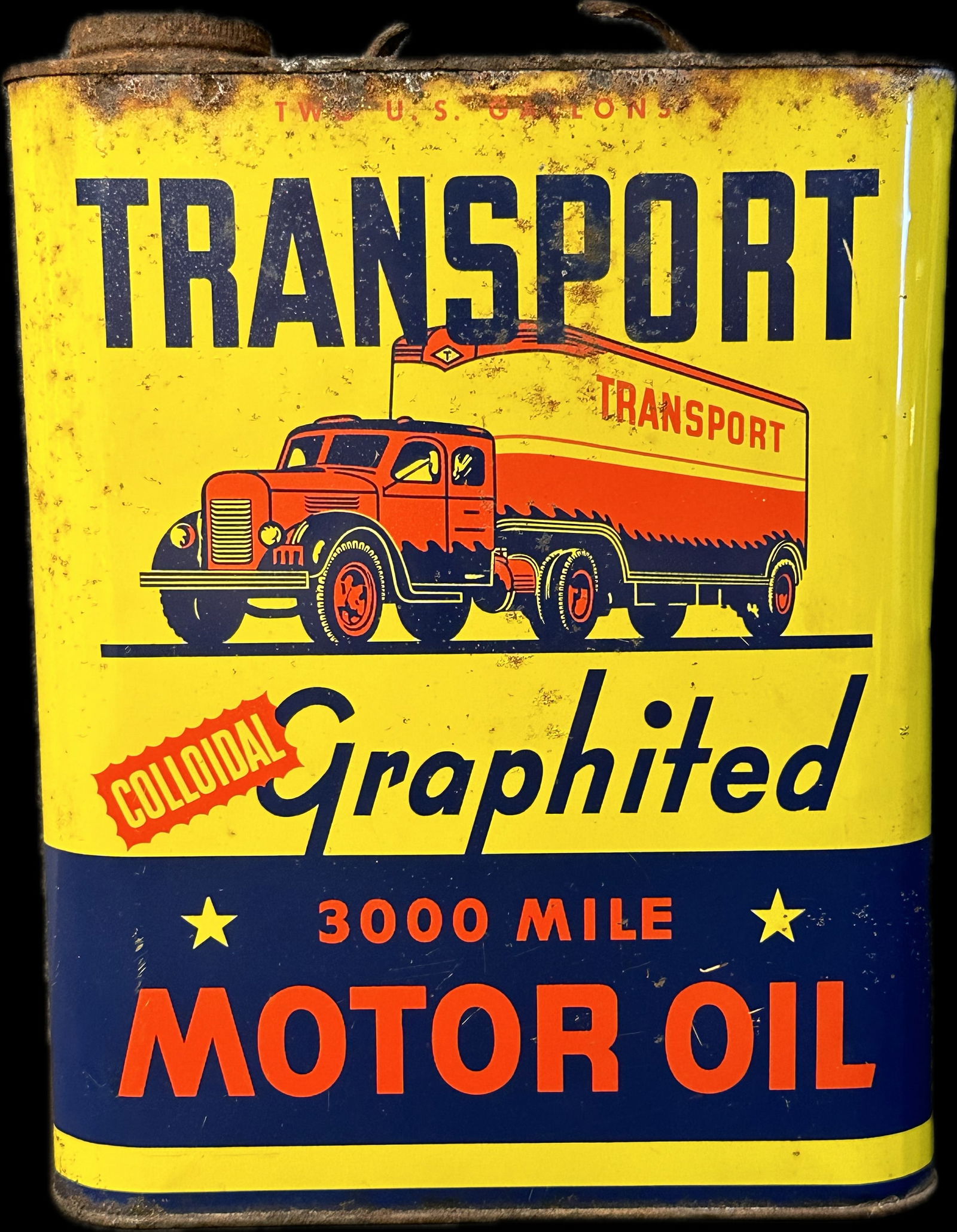 Transport 3000 Mile Graphited 2 Gallon Motor Oil Can (1 of 8)