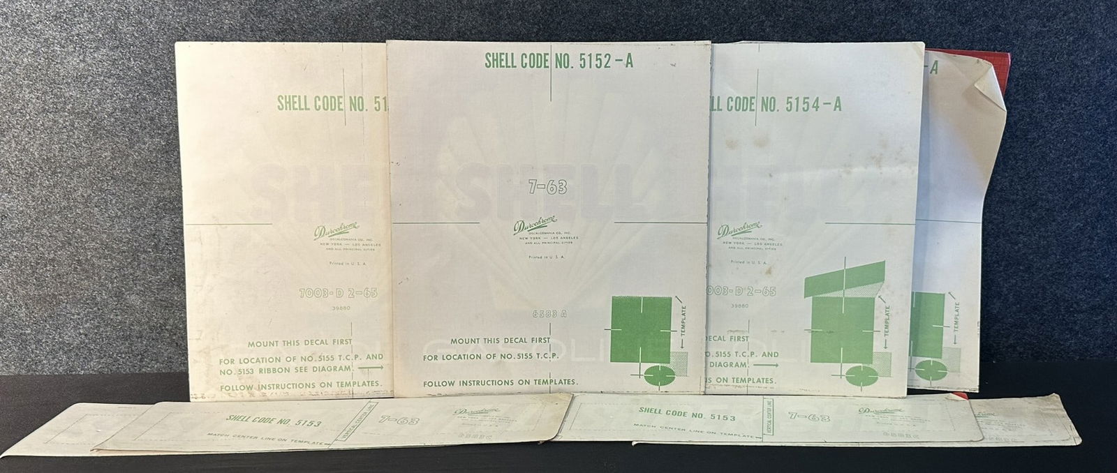 Lot 8 Original 1960s Shell Service Station Gas Pump Decals (1 of 10)