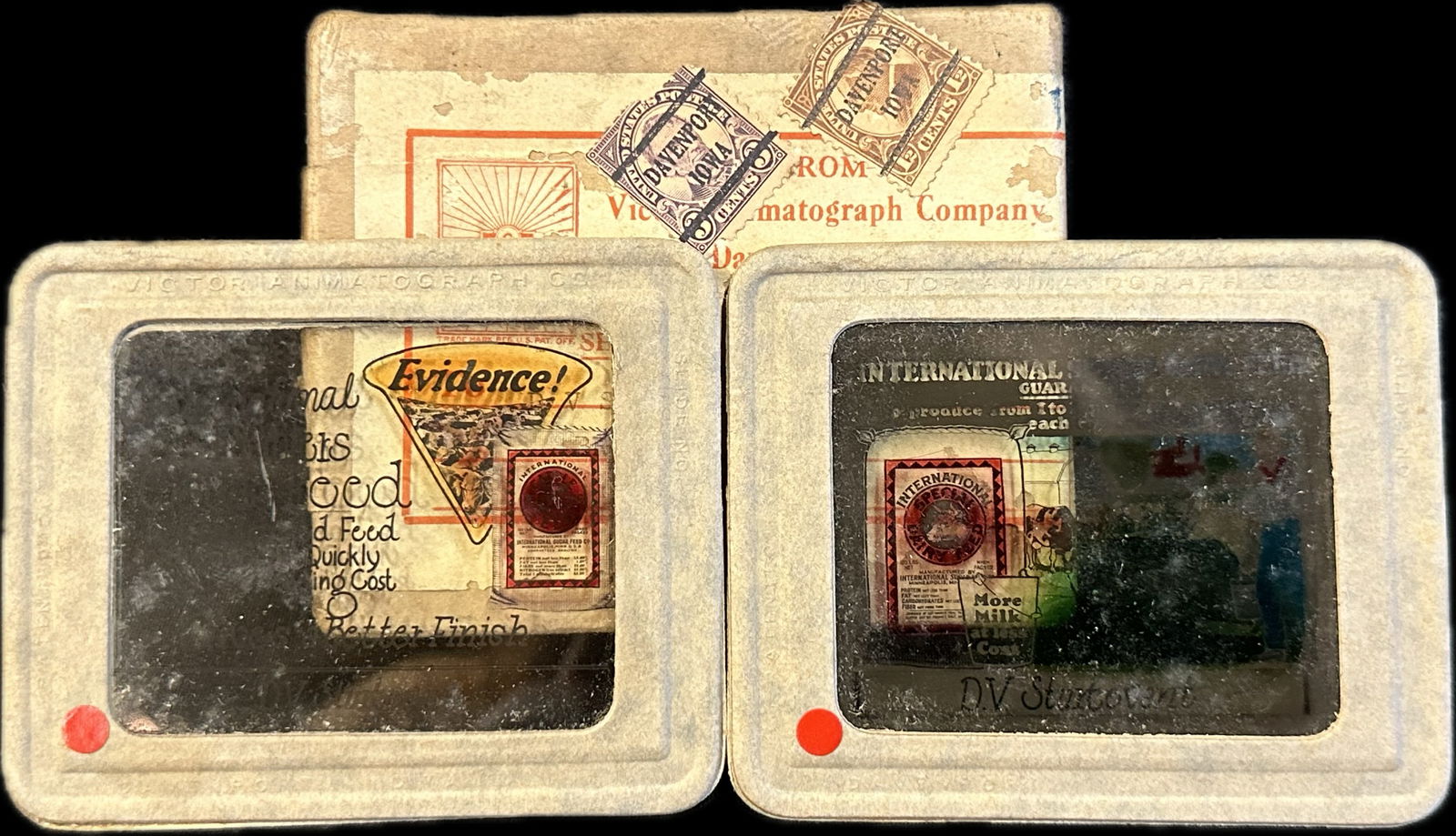 Pair International Special Dairy Food 4H Academic Victor Animatograph Advertising Cattle Slides w/ (1 of 11)