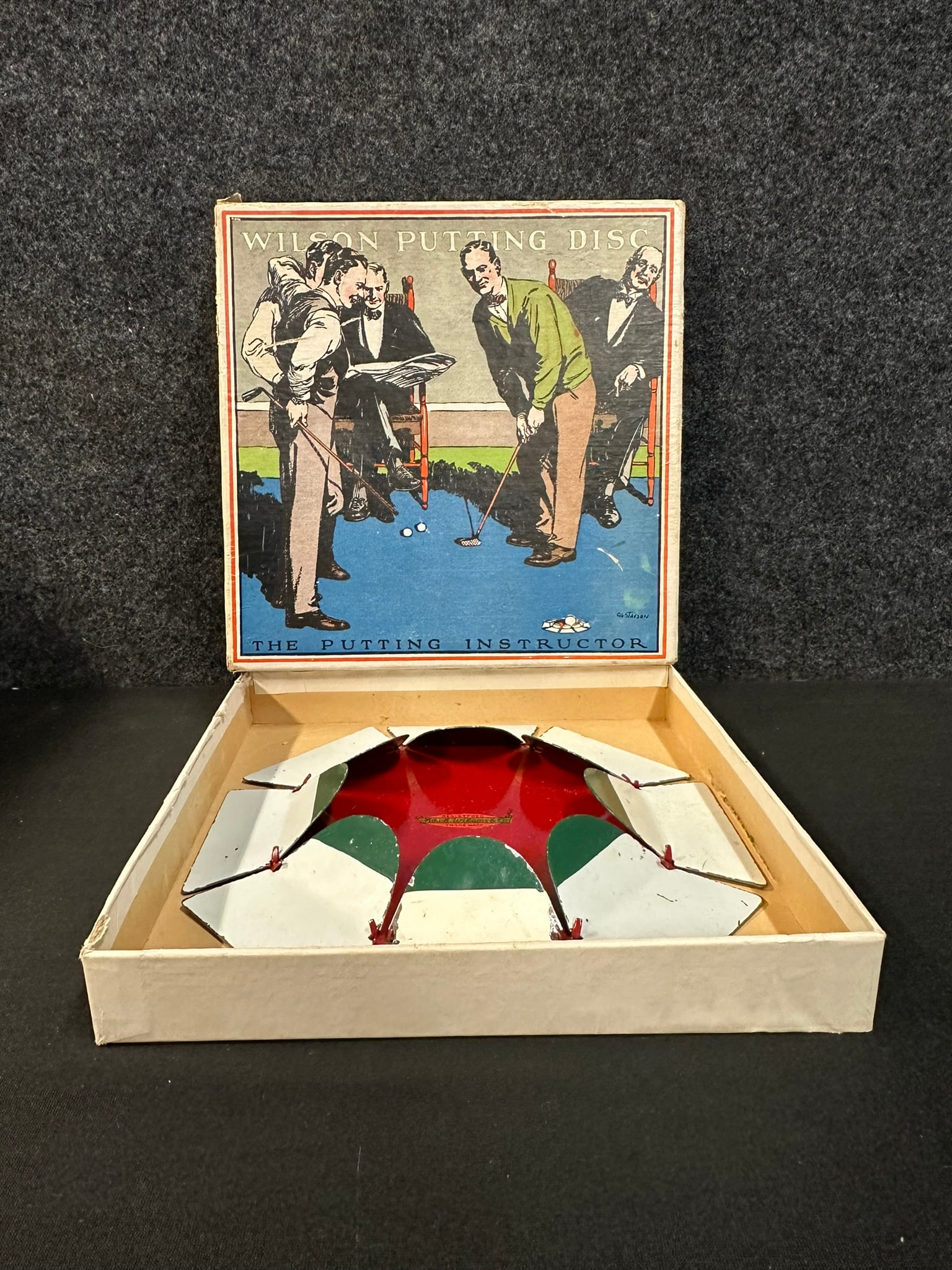 Rare Pat'd Nov 1914 Thos E Wilson Putting Disc Golf Advertising w/ Original Box (1 of 13)