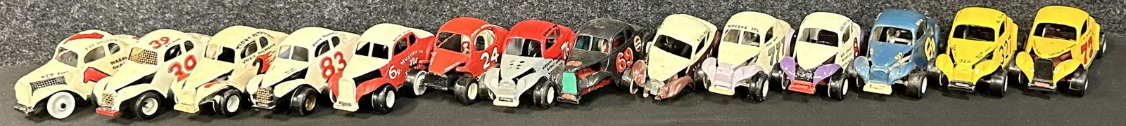 Incredible Lot 14 Original 1930s-40s Hand Painted Race Car 4.5" Models (1 of 20)