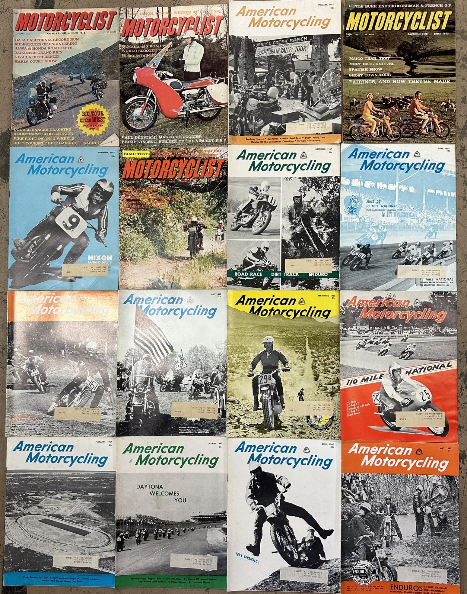 Lot 16 1967 American Motorcycling Motorcycle Magazines (1 of 19)