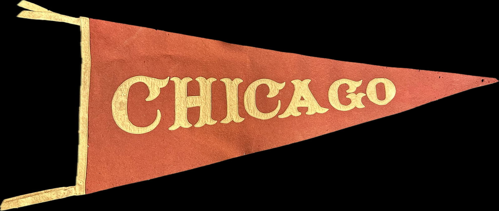 Original Early 1900s Antique Chicago Large Wool Banner Pennant (1 of 7)