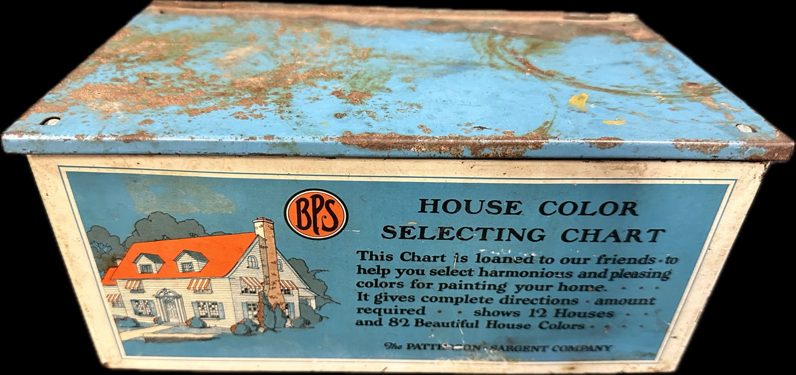 Awesome BPS Paints House Color Selecting Chart Tin Metal Advertising Store Display: 10.5" x 6.25" x 5"