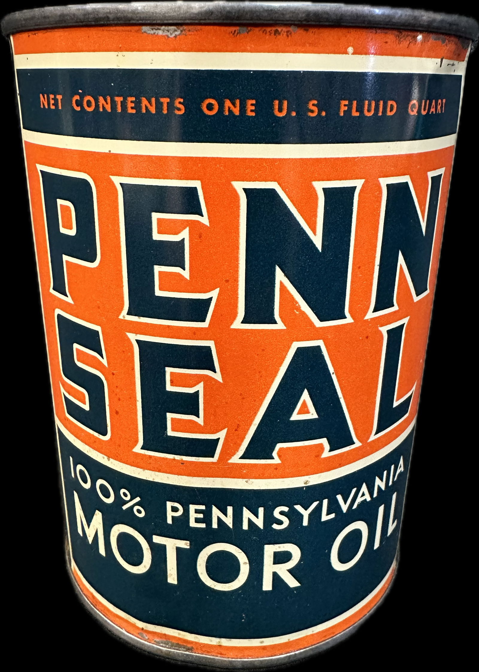 Penn Seal 100% Pennsylvania Motor Oil Metal Quart Can (1 of 6)