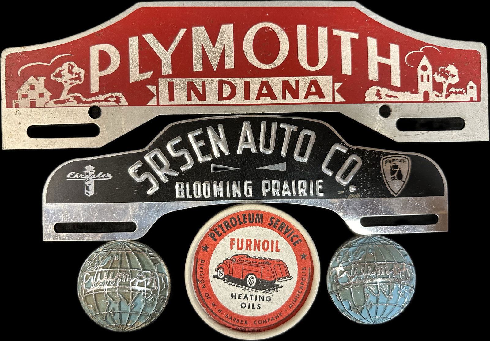 Lot 5 50s Advertising Items: Plymouth Indiana & Chrysler Srsen Auto Blooming Prairie Toppers + (1 of 10)