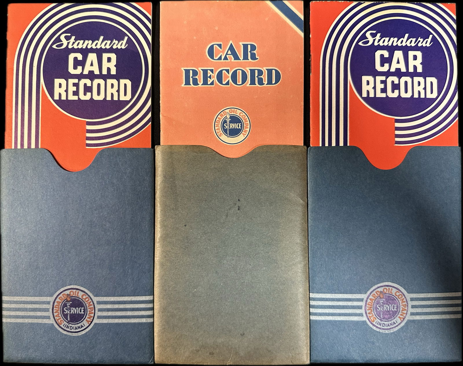 1930s Lot 3 Original Standard Oil Co. Indiana Car Record Books & Sleeves (1 of 13)