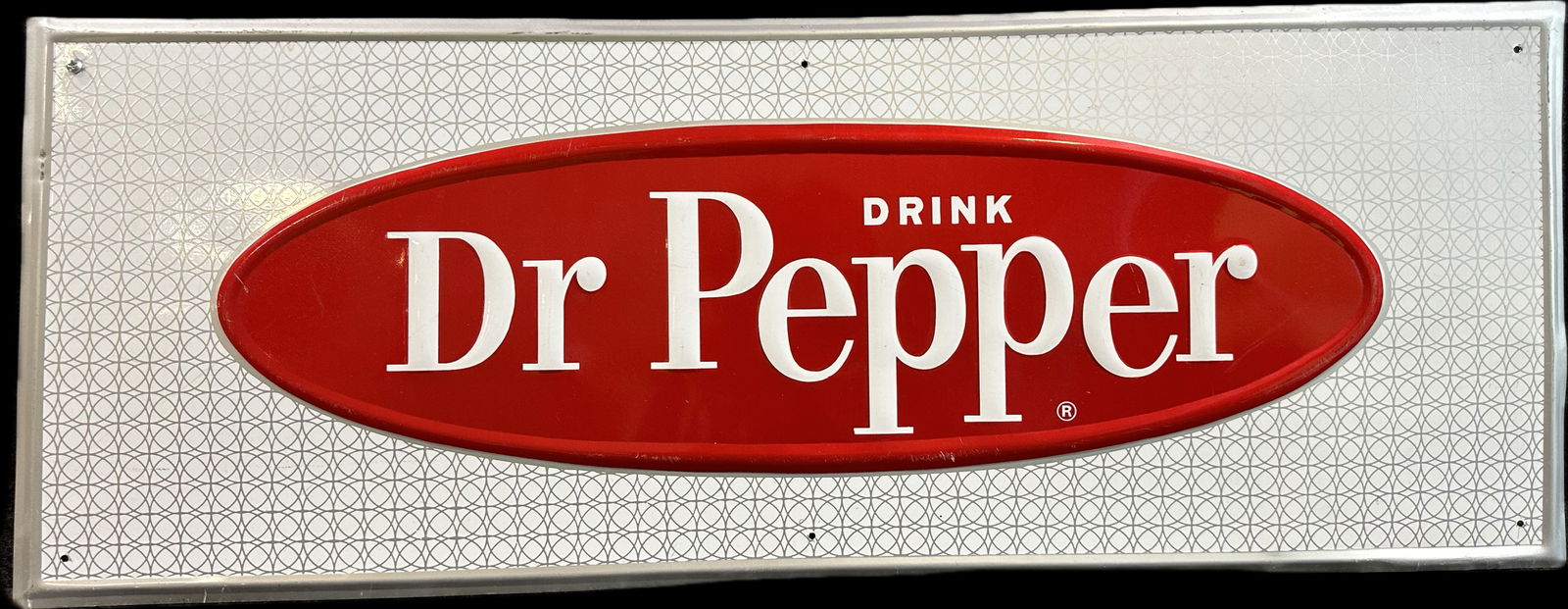 Dr Pepper Embossed Single Sided Painted Metal 1960s Advertising Sign (1 of 5)
