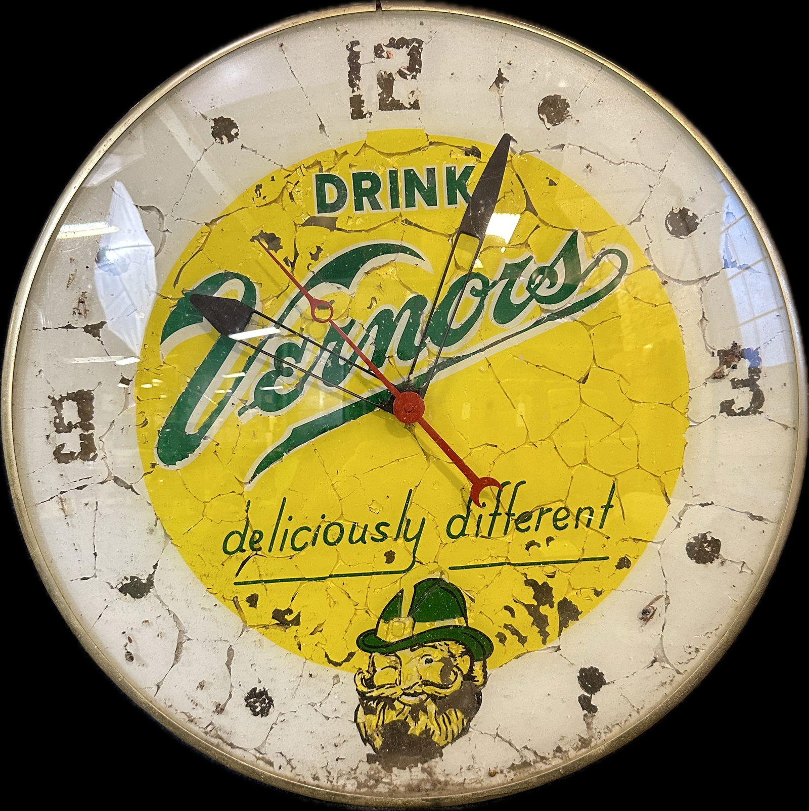 Drink Vernors Original Tel-A-Sign Advertising 20" Clock (1 of 10)
