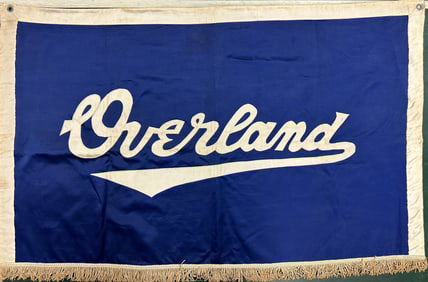 Willys Overland Circa 1930s Silk Advertising Automotive Banner
