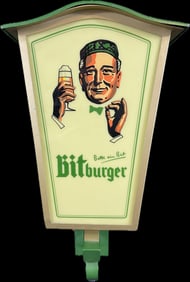 Bitburger 1960s-70s Original German Beer Advertising Lighted Sign