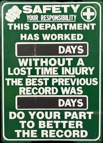 Safety Your Responsibility Factory Painted Metal Advertising Sign