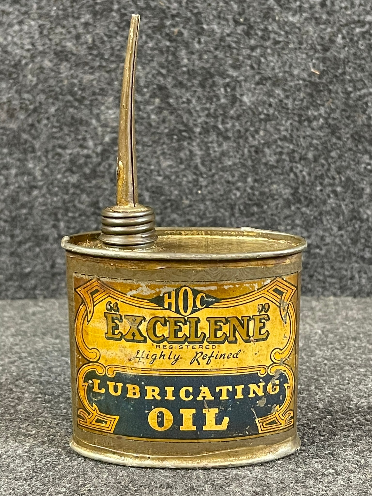 HOC Excelene Original 1920s Humler Oil Co Lead Top Oiler (1 of 4)