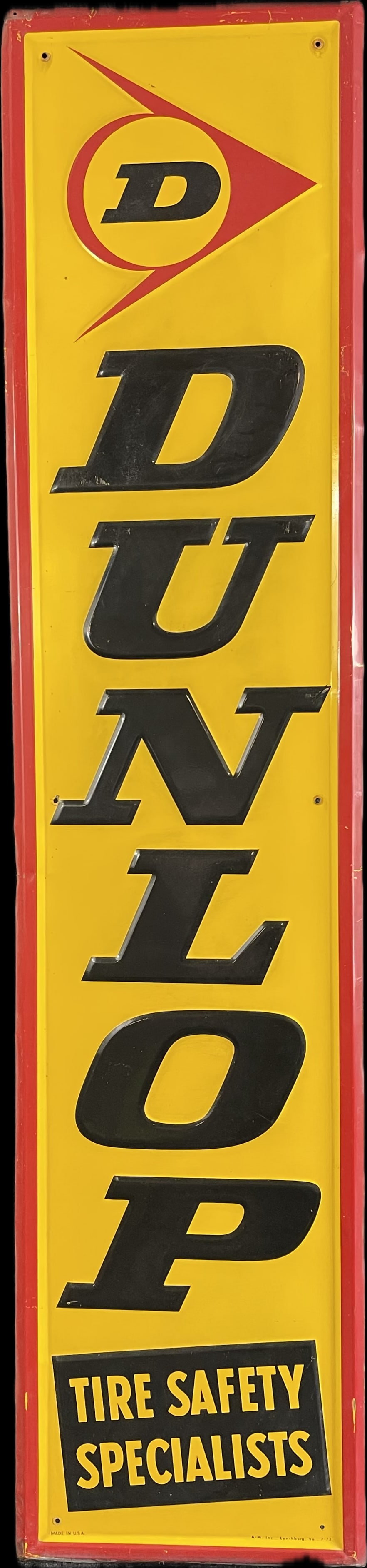 Dunlop Tires SST Embossed Tire Safety Specialists Advertising Sign (1 of 11)