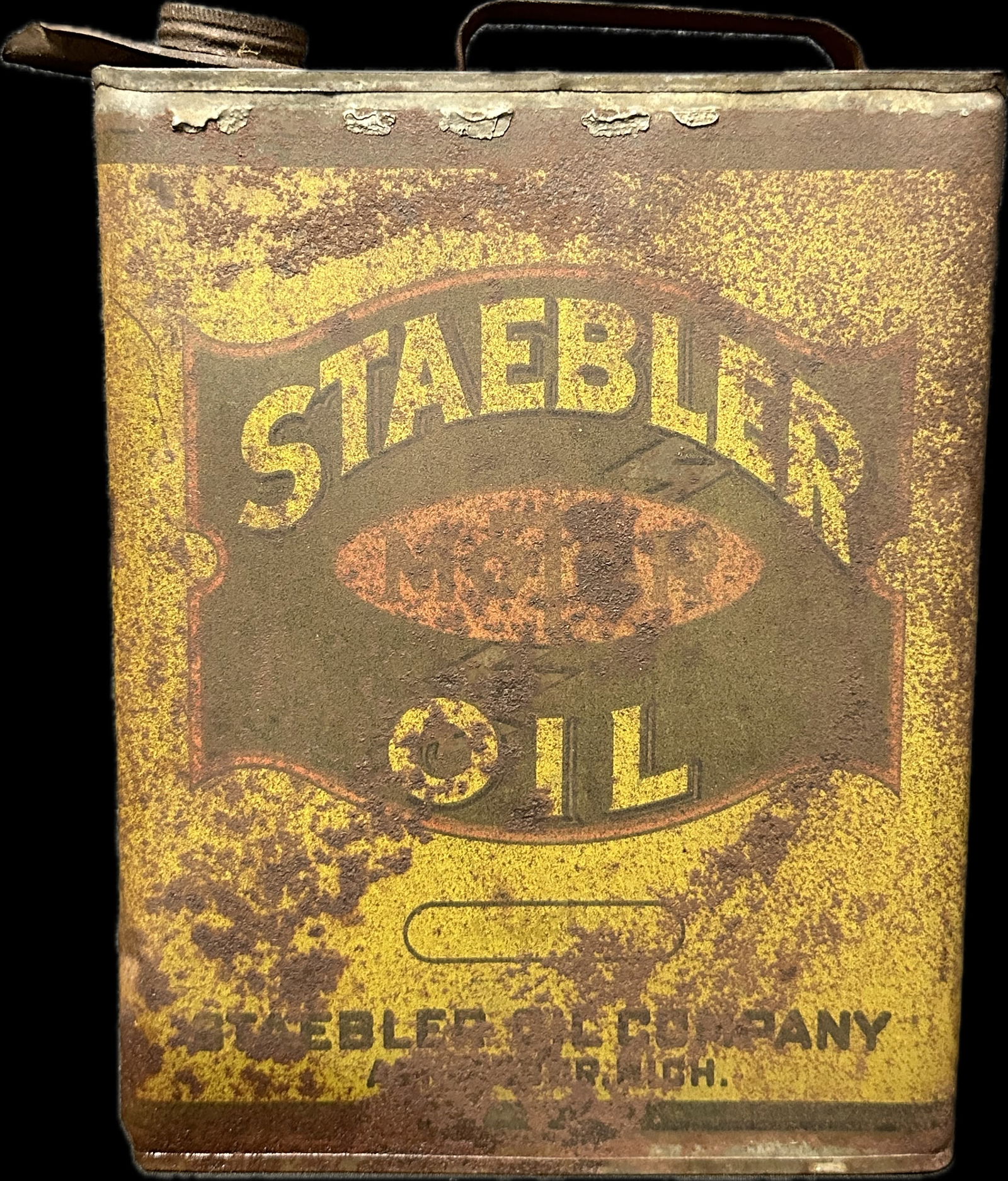 Scarce 1920s Staebler Motor Oil Company 1 Gallon Metal Can Ann Arbor Michigan (1 of 7)